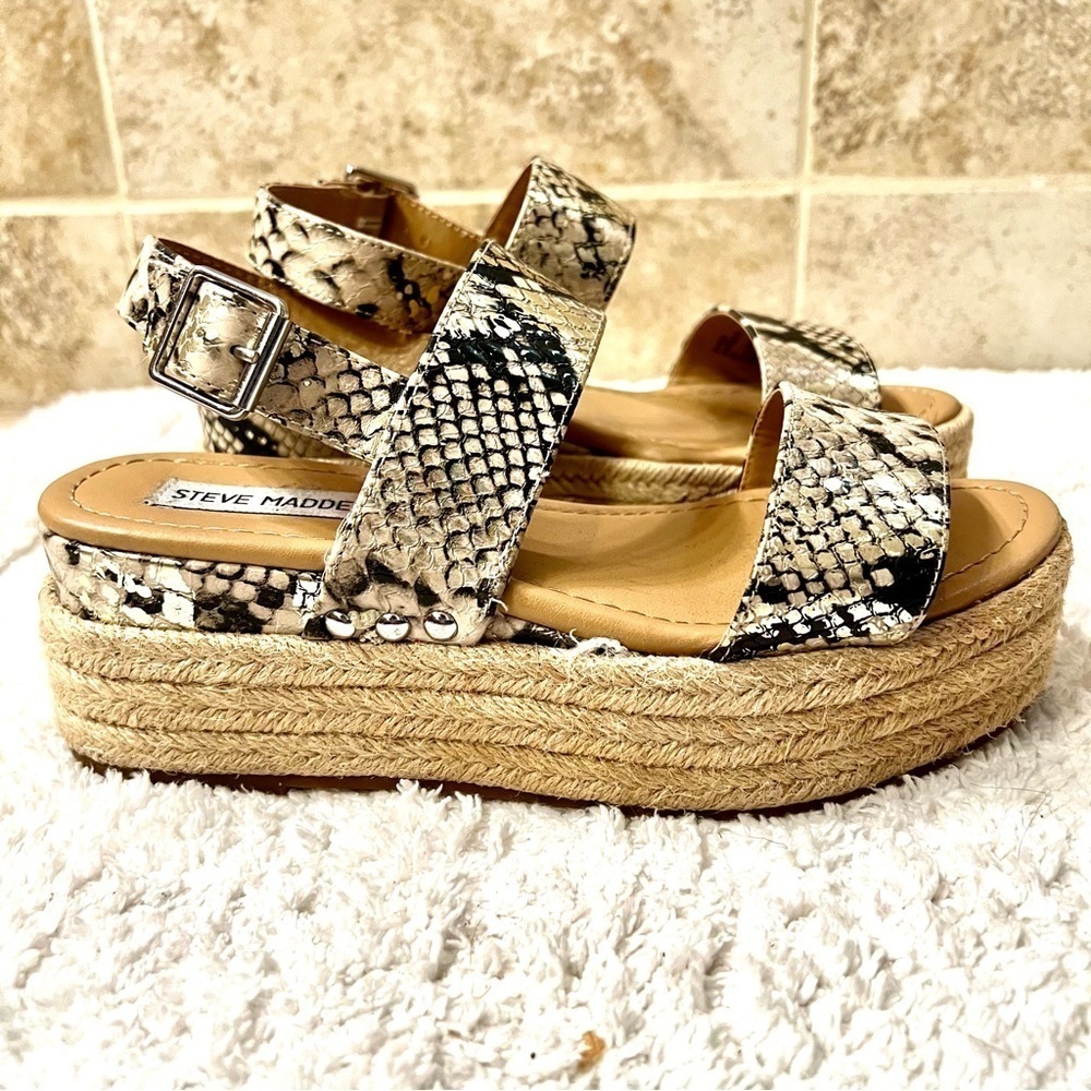 Steve Madden Fifer Python Snake Print Espadrille … - image 5
